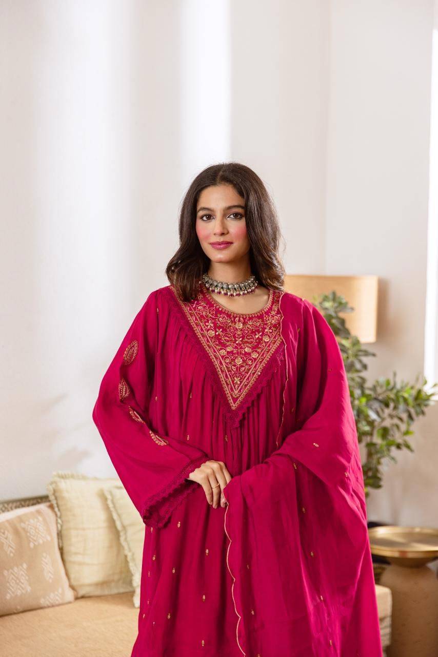 K-419 Vol-2 By Fashid Wholesale 01 To 03 Series Beautiful Suits Stylish Fancy Colorful Party Wear & Occasional Wear Mal Chanderi Dresses At Wholesale Price