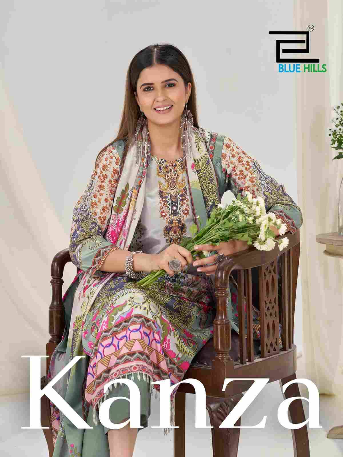 Kanza By Blue Hills 1001 To 1004 Series Beautiful Festive Suits Colorful Stylish Fancy Casual Wear & Ethnic Wear Crepe Silk Dresses At Wholesale Price