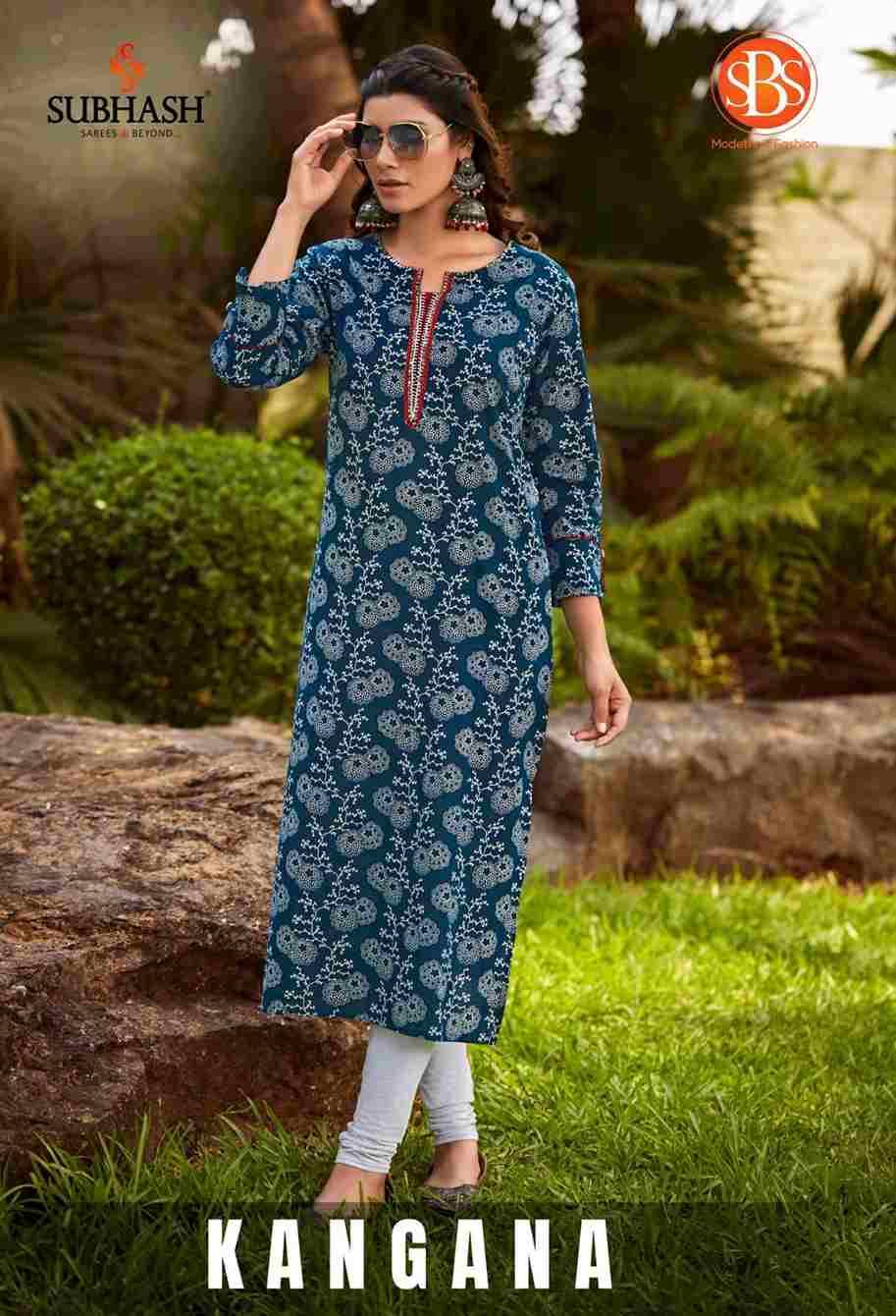 Kangana By SBS 4931 To 4934 Series Designer Collection Beautiful Stylish Fancy Colorful Party Wear & Occasional Wear Cambric Cotton Print Kurtis At Wholesale Price