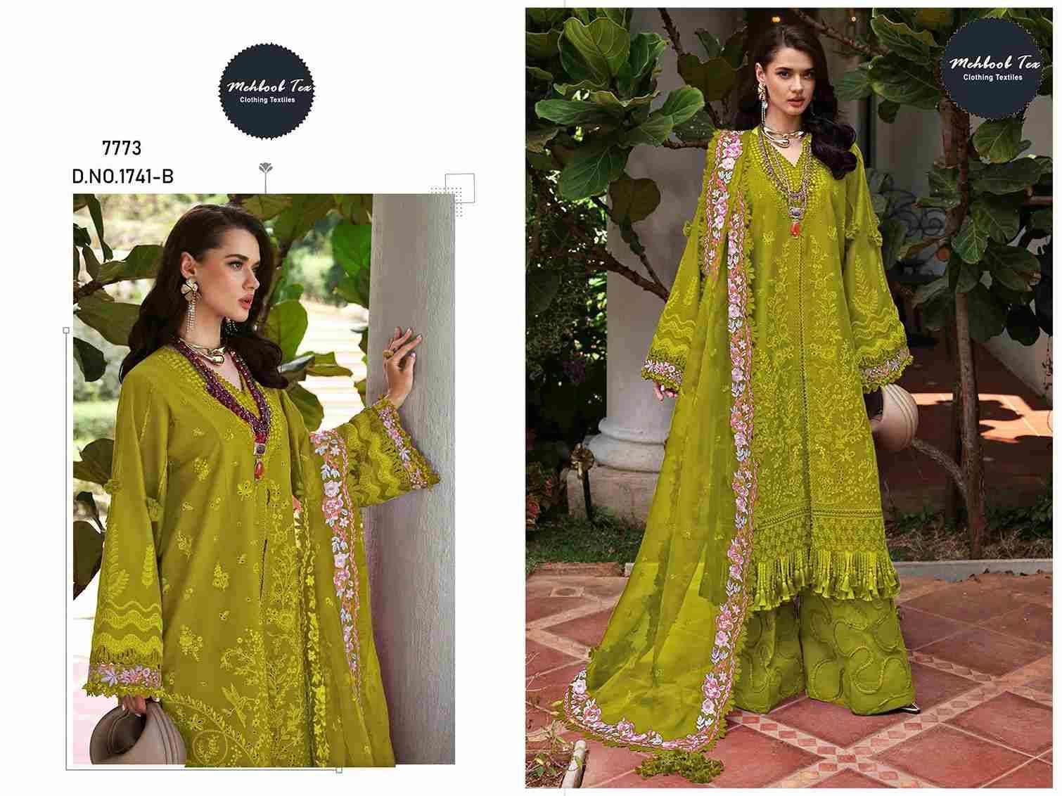 Mehboob Tex Hit Design 1741 By Mehboob Tex Designer Pakistani Suits Collection Beautiful Stylish Fancy Colorful Party Wear & Ethnic Wear Pure Viscose With Pure Cotton With Embroidery Dresses At Wholesale Price