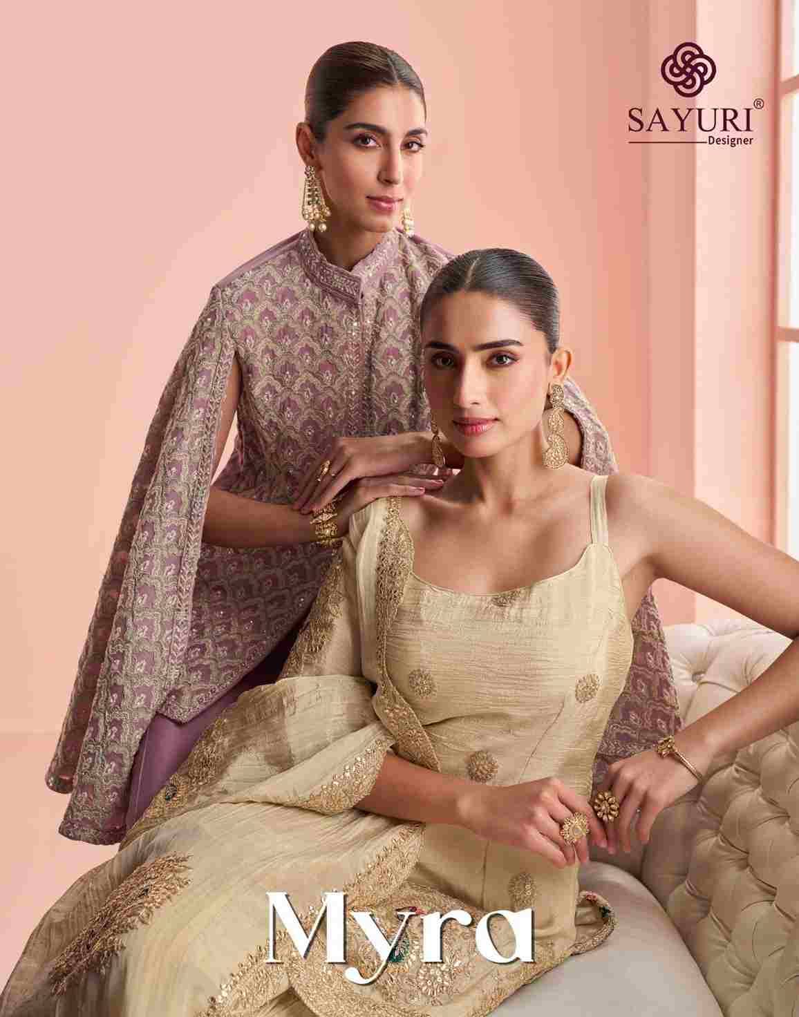 Myra By Sayuri 10126 To 10128 Series Designer Stylish Fancy Colorful Beautiful Party Wear & Ethnic Wear Collection Premium Chinnon Silk Dresses With Bottom At Wholesale Price