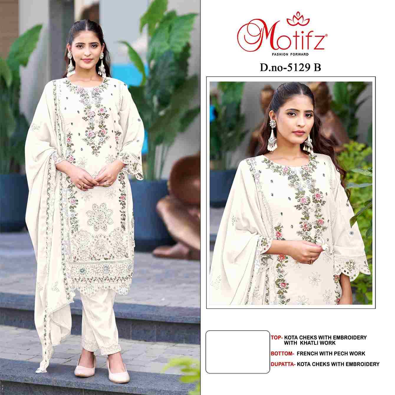 Motifz Hit Design 5129 Colours By Motifz 5129-A To 5129-D Series Beautiful Pakistani Suits Colorful Stylish Fancy Casual Wear & Ethnic Wear Kota Checks Prints Dresses At Wholesale Price