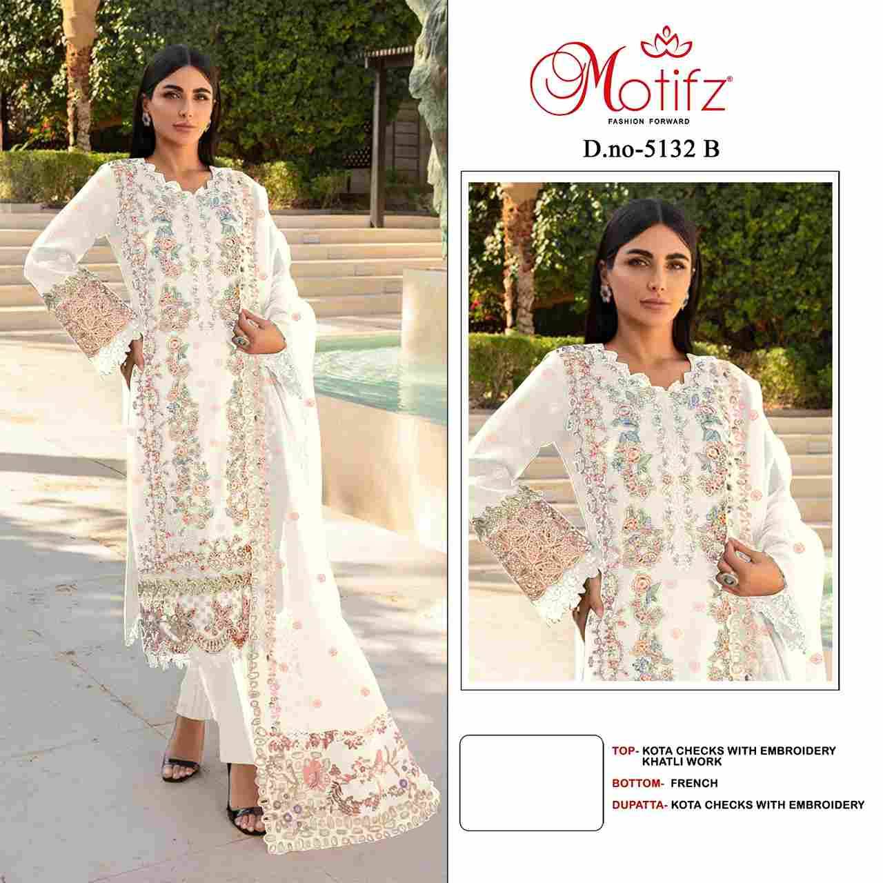 Motifz Hit Design 5132 Colours By Motifz 5132-A To 5132-D Series Beautiful Pakistani Suits Colorful Stylish Fancy Casual Wear & Ethnic Wear Kota Checks Prints Dresses At Wholesale Price
