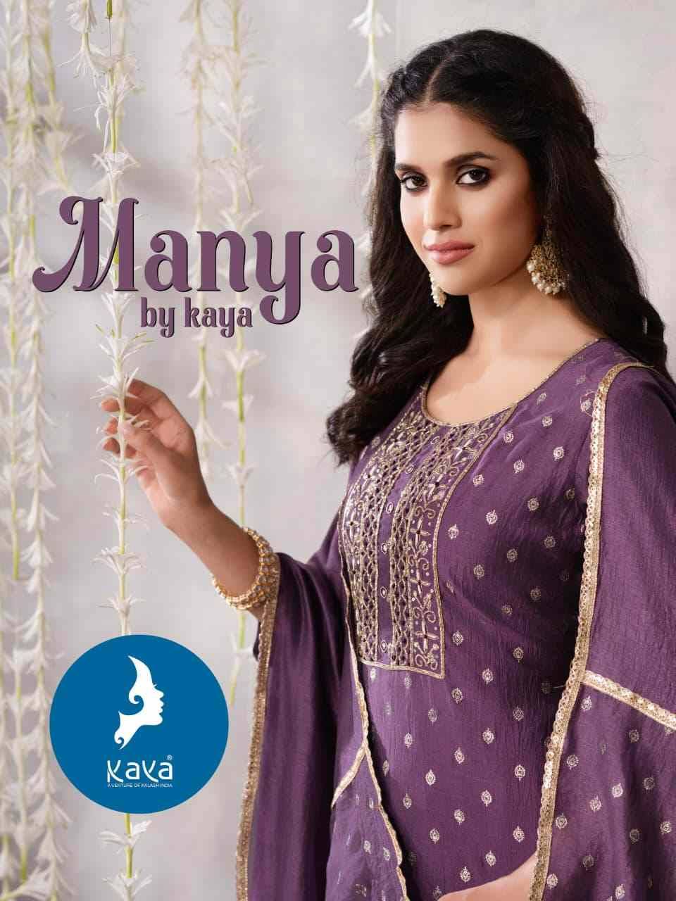 Manya By Kaya 01 To 06 Series Designer Festive Suits Beautiful Stylish Fancy Colorful Party Wear & Occasional Wear Vichitra Dresses At Wholesale Price
