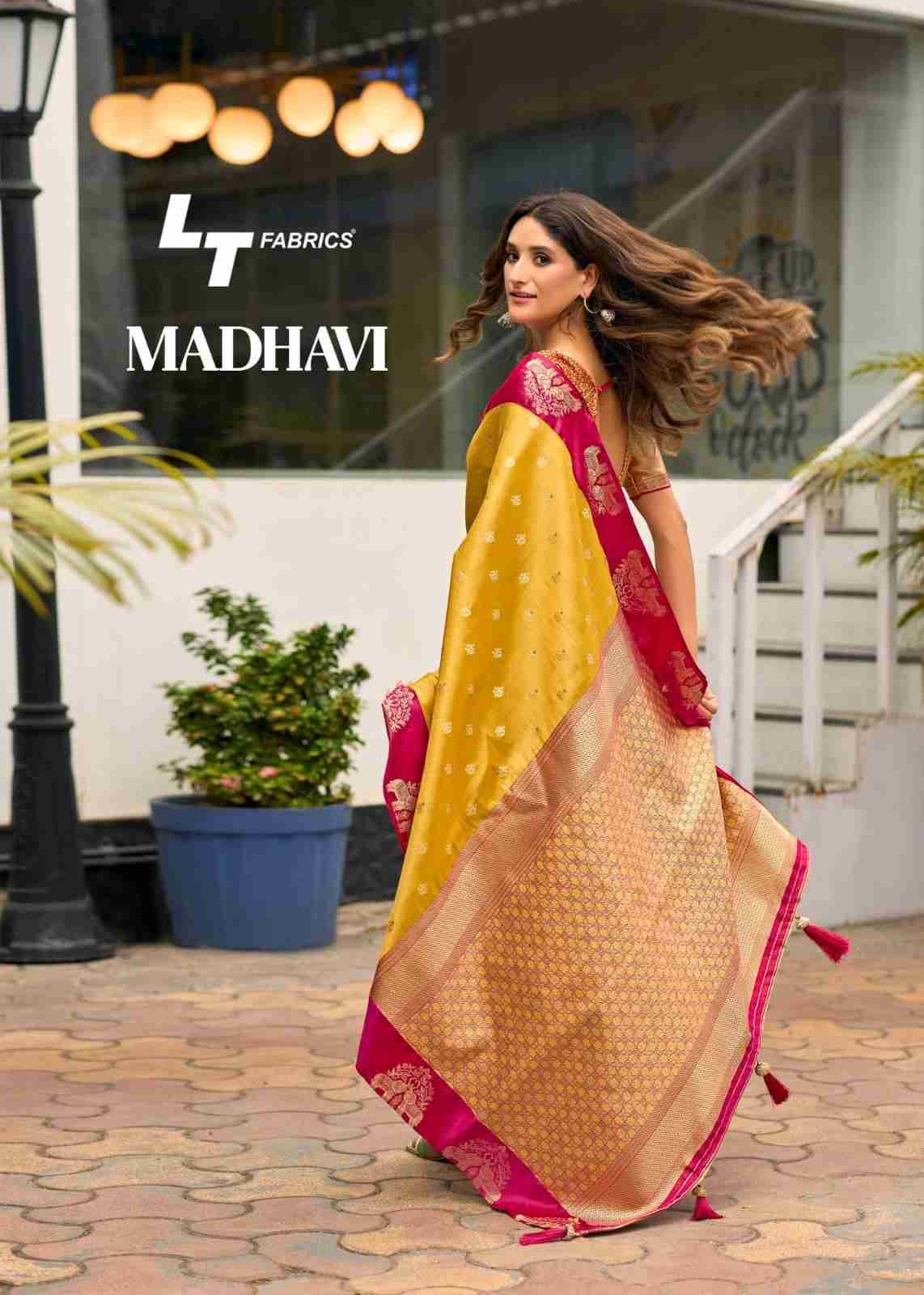 Madhavi By Lt Fabrics 101 To 104 Series Indian Traditional Wear Collection Beautiful Stylish Fancy Colorful Party Wear & Occasional Wear Satin Sarees At Wholesale Price