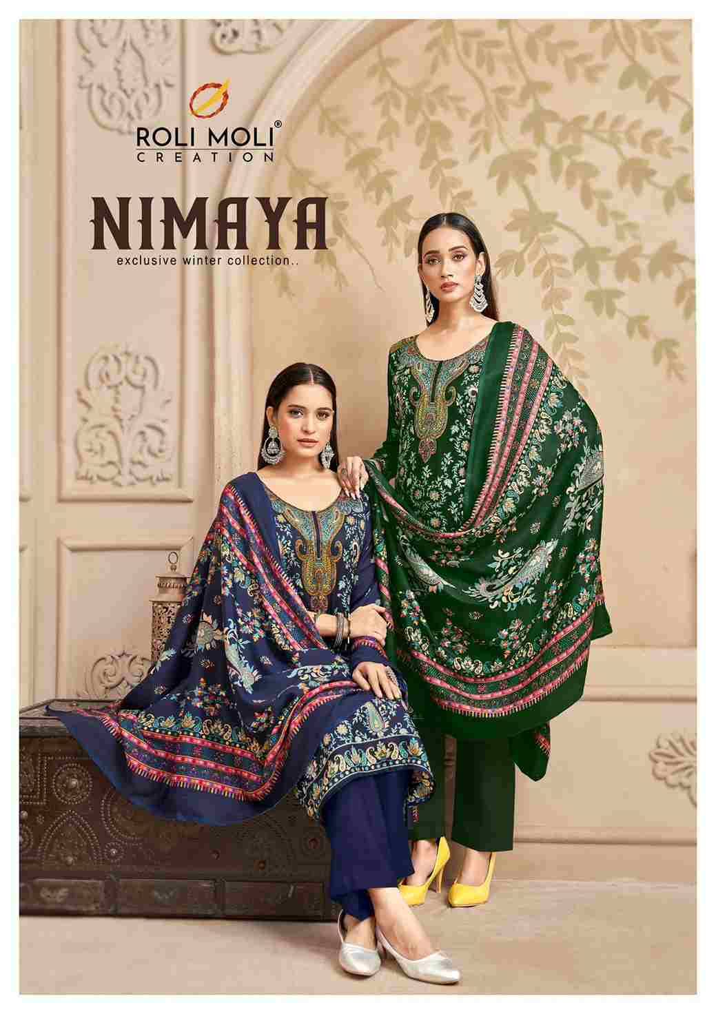 Nimaya By Roli Moli 1001 To 1008 Series Beautiful Stylish Festive Suits Fancy Colorful Casual Wear & Ethnic Wear & Ready To Wear Pashmina Dresses At Wholesale Price