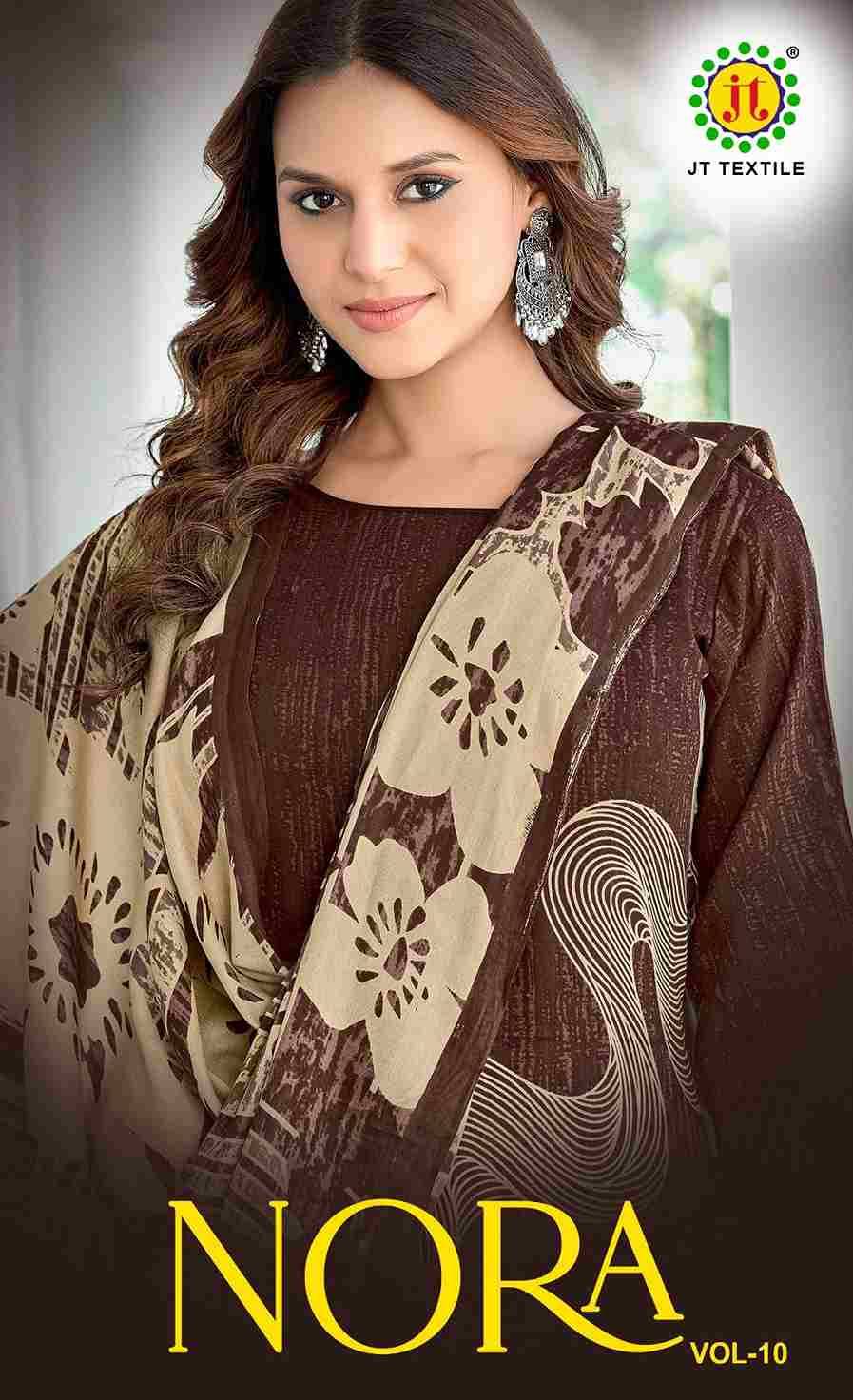 Nora Vol-10 By JT 10001 To 10005 Series Beautiful Festive Suits Colorful Stylish Fancy Casual Wear & Ethnic Wear Rayon Dresses At Wholesale Price