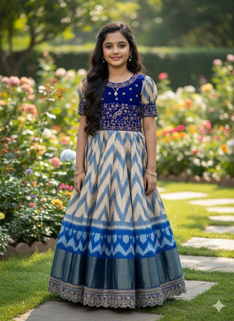 Pv-Kids-Gown Vol-13 By Fashid Wholesale Designer Beautiful Collection Occasional Wear & Party Wear Pure Silk Gowns At Wholesale Price