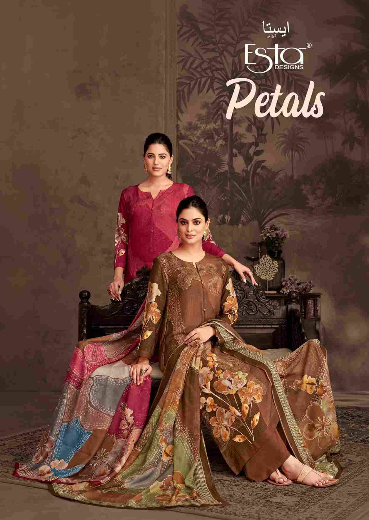 Petals By Esta Designs 3001 To 3008 Series Beautiful Festive Suits Colorful Stylish Fancy Casual Wear & Ethnic Wear Pure Pashmina Dresses At Wholesale Price
