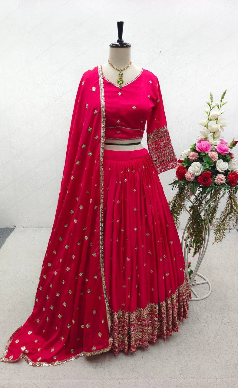 Pc-44 By Fashid Wholesale 01 To 02 Series Navratri Wear Collection Beautiful Stylish Colorful Fancy Party Wear & Occasional Wear Pure Tissue Silk Lehengas At Wholesale Price