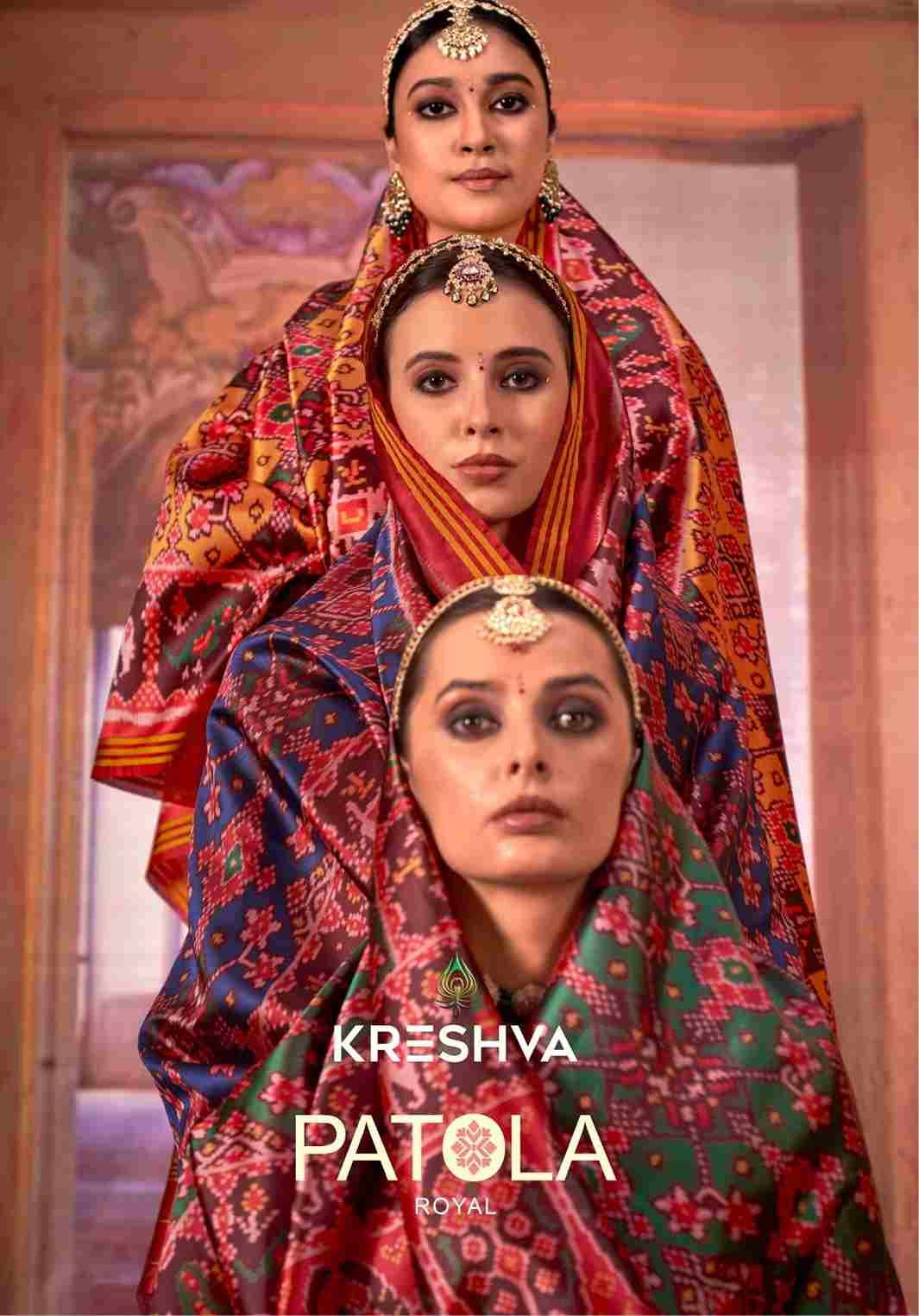 Patola Royal By Kreshva 009 To 012 Series Indian Traditional Wear Collection Beautiful Stylish Fancy Colorful Party Wear & Occasional Wear Silk Sarees At Wholesale Price