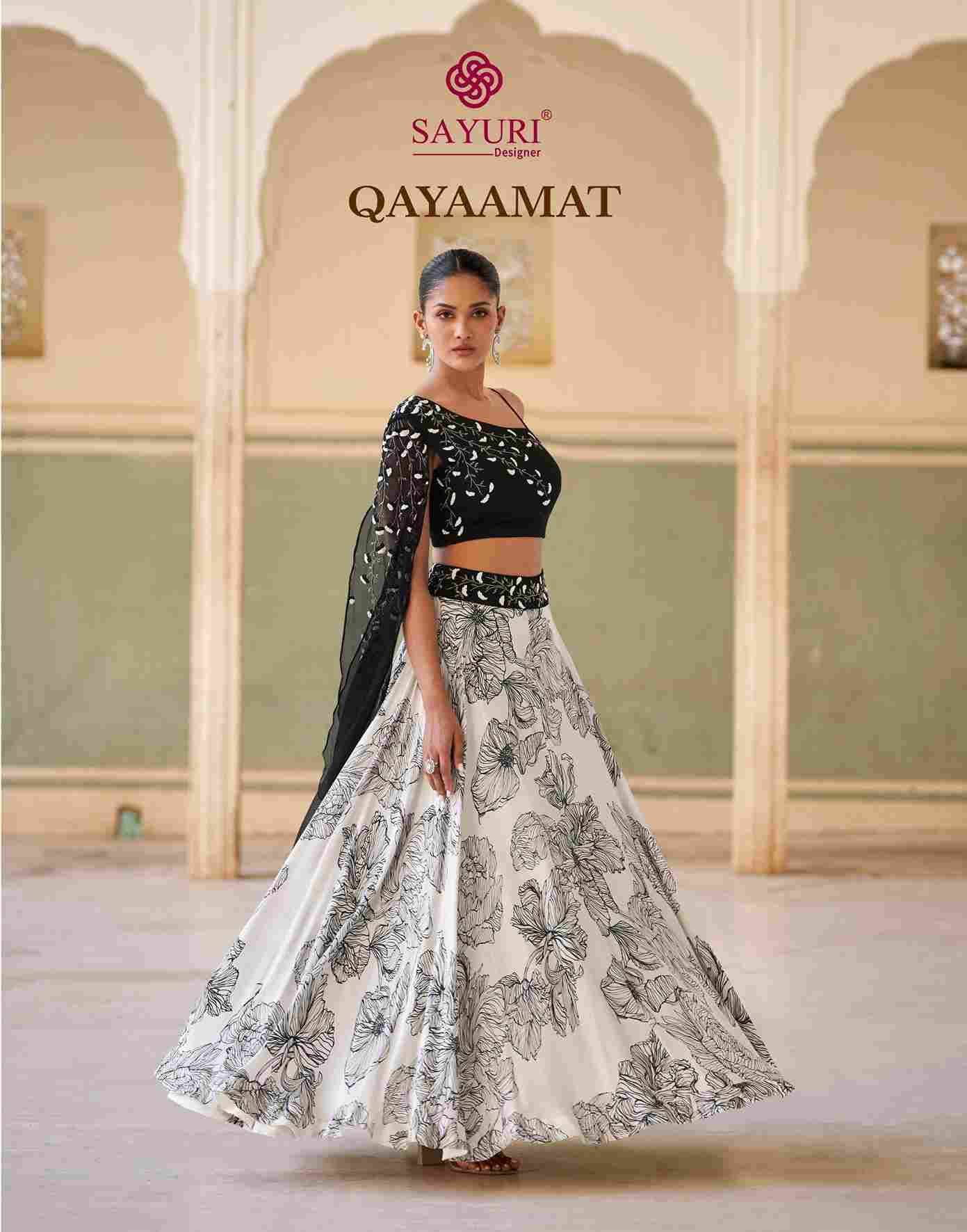 Qayaamat By Sayuri 5868 To 5870 Series Festive Wear Collection Beautiful Stylish Colorful Fancy Party Wear & Occasional Wear Chinnon/Georgette Lehengas At Wholesale Price