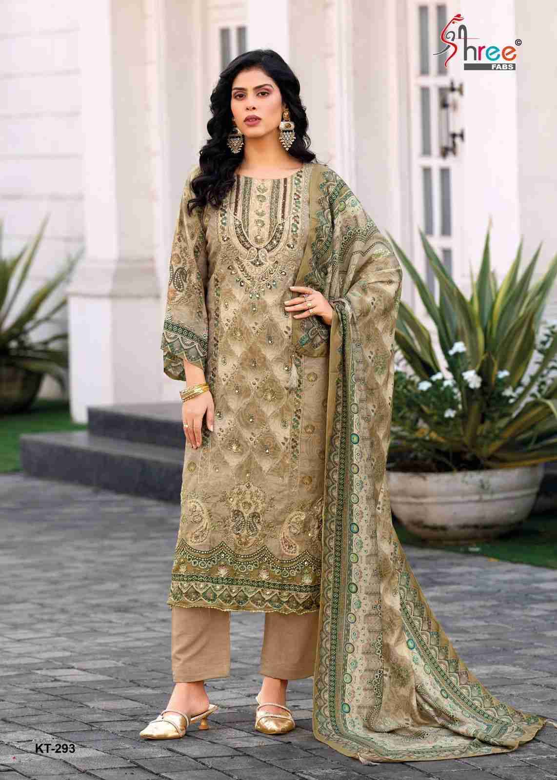 Shree Fabs Hit Design KT-293 Colours By Shree Fabs KT-293-A To KT-293-D Series Designer Pakistani Suits Beautiful Fancy Stylish Colorful Party Wear & Occasional Wear Pure Viscose Muslin Embroidery Dresses At Wholesale Price