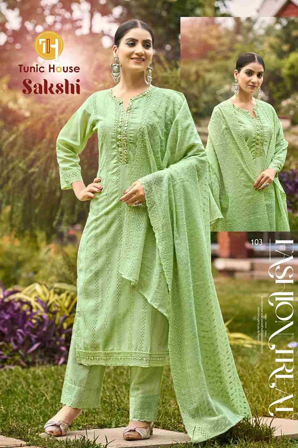 Sakshi By Tunic House 101 To 105 Series Beautiful Festive Suits Colorful Stylish Fancy Casual Wear & Ethnic Wear Cotton Dresses At Wholesale Price