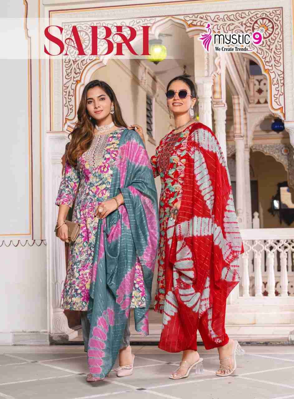 Sabri Vol-11 By Mystic 9 11001 To 11008 Series Designer Festive Suits Beautiful Stylish Fancy Colorful Party Wear & Occasional Wear Premium Quality Rayon Foil Prints Dresses At Wholesale Price