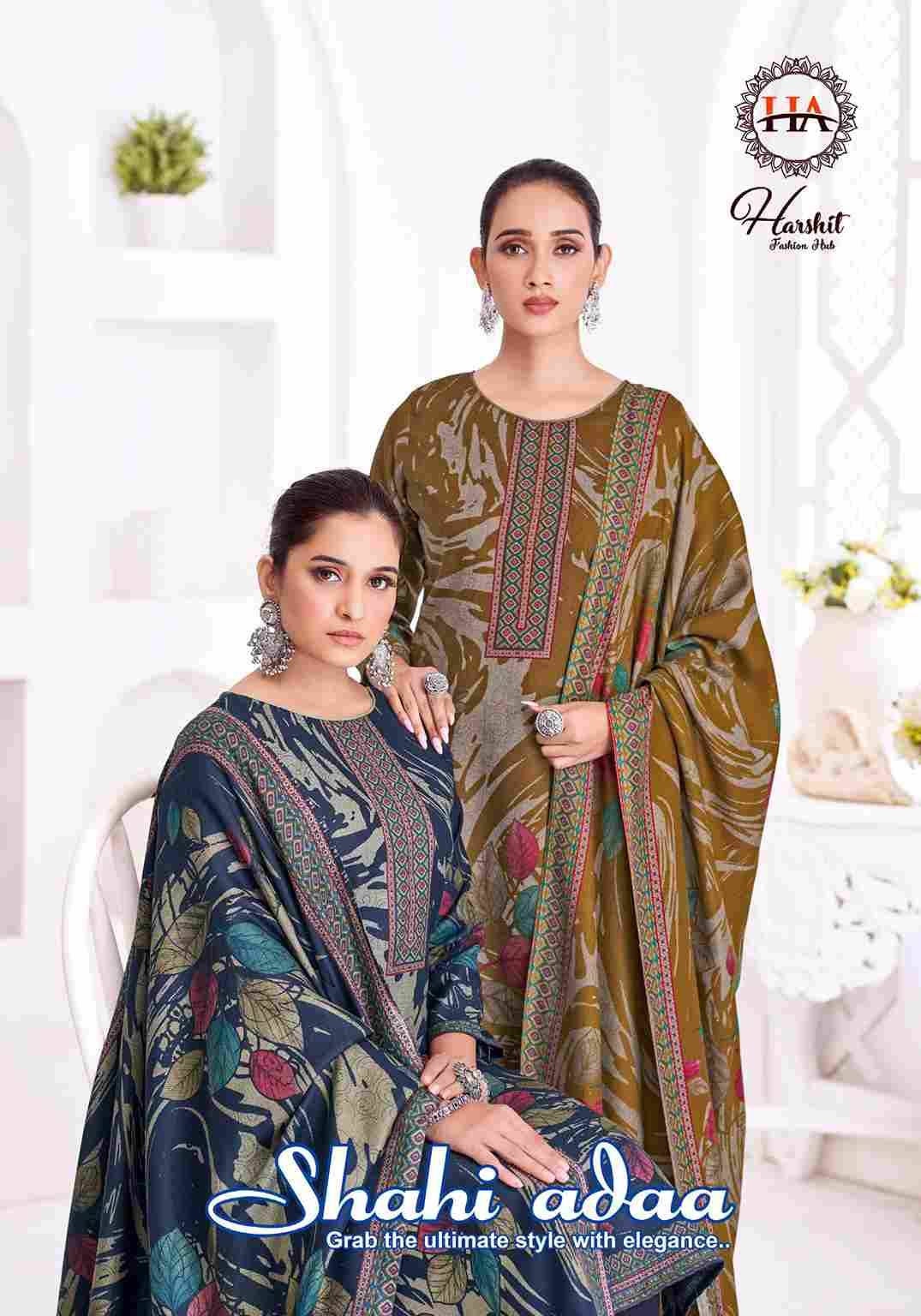 Shahi Adaa By Harshit Fashion Hub 2143-957-01 To 2143-957-06 Series Beautiful Festive Suits Stylish Fancy Colorful Casual Wear & Ethnic Wear Pure Pashmina Dresses At Wholesale Price