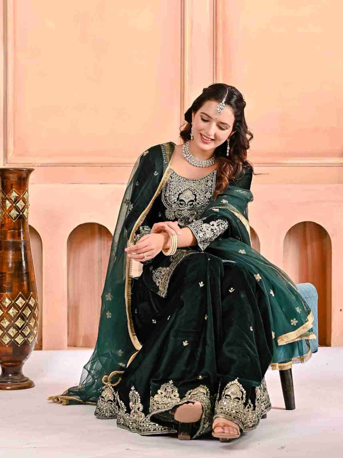 Sf-1110 By Fashid Wholesale Beautiful Suits Colorful Stylish Fancy Casual Wear & Ethnic Wear Pure Heavy Viscous Velvet Dresses At Wholesale Price