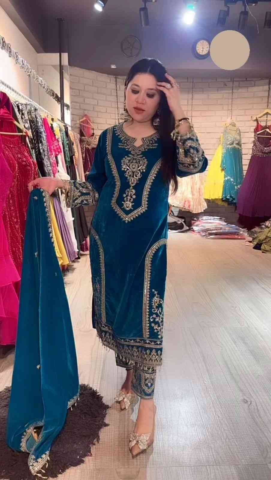 Sf-112 By Fashid Wholesale 01 To 06 Series Beautiful Suits Colorful Stylish Fancy Casual Wear & Ethnic Wear Heavy Pure Viscose Velvet Dresses At Wholesale Price