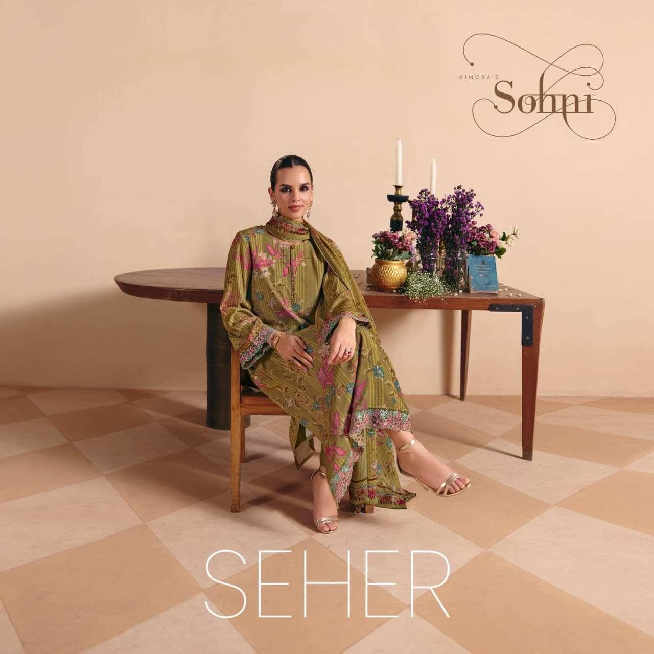 Seher By Sohni 511 To 514 Series Beautiful Suits Colorful Stylish Fancy Casual Wear & Ethnic Wear Pure Muslin Dresses At Wholesale Price