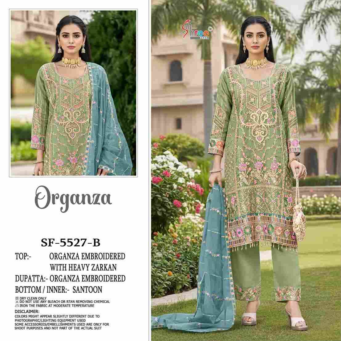 Shree Fabs Hit Design S-5527 Colours By Shree Fabs S-5527-A To S-5527-D Series Beautiful Stylish Pakistani Suits Fancy Colorful Casual Wear & Ethnic Wear & Ready To Wear Organza Embroidery Dresses At Wholesale Price
