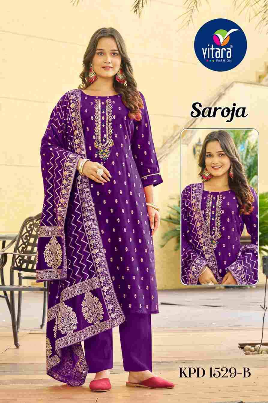 Saroja By Vitara 1529-A To 1529-D Series Designer Stylish Fancy Colorful Beautiful Party Wear & Ethnic Wear Collection Pure Viscose Dresses At Wholesale Price