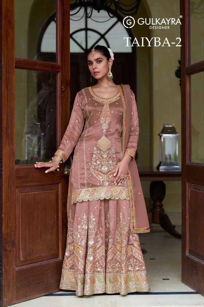 Taiyba Vol-2 By Gulkayra Designer 7629-A To 7629-B Series Designer Suits Collection Beautiful Stylish Fancy Colorful Party Wear & Occasional Wear Real Simmer Silk Dresses At Wholesale Price