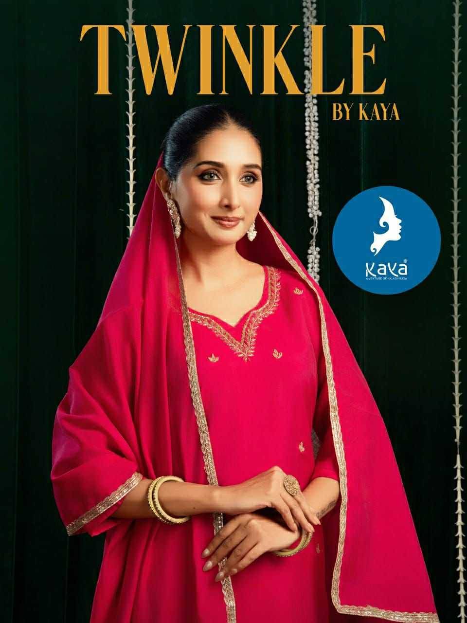 Twinkle By Kaya 01 To 06 Series Designer Festive Suits Beautiful Stylish Fancy Colorful Party Wear & Occasional Wear Mal Chanderi Dresses At Wholesale Price