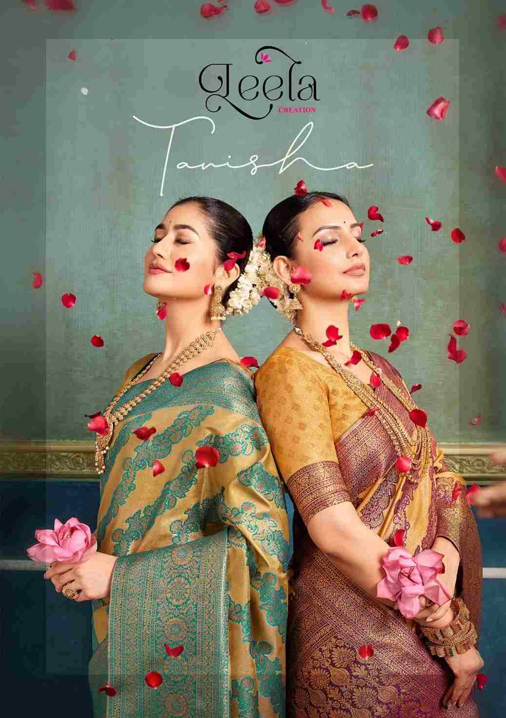 Tanisha By Leela Creation A To F Series Indian Traditional Wear Collection Beautiful Stylish Fancy Colorful Party Wear & Occasional Wear Fancy Sarees At Wholesale Price