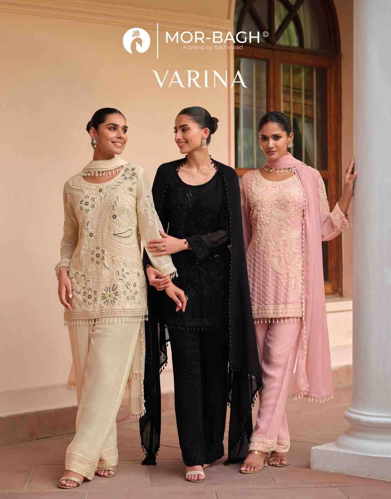 Varina By Mor-Bagh 10654 To 10656 Series Beautiful Festive Suits Colorful Stylish Fancy Casual Wear & Ethnic Wear Georgette Dresses At Wholesale Price
