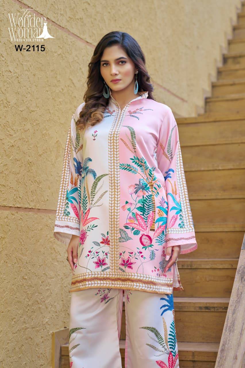 W-2115 By Fashid Wholesale Designer Stylish Fancy Colorful Beautiful Party Wear & Ethnic Wear Collection Satin Tops With Bottom At Wholesale Price