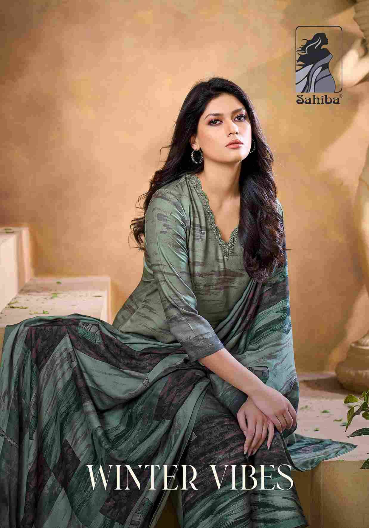 Winter Vibes By Sahiba Fabrics Beautiful Festive Suits Colorful Stylish Fancy Casual Wear & Ethnic Wear Pure Pashmina Print Dresses At Wholesale Price