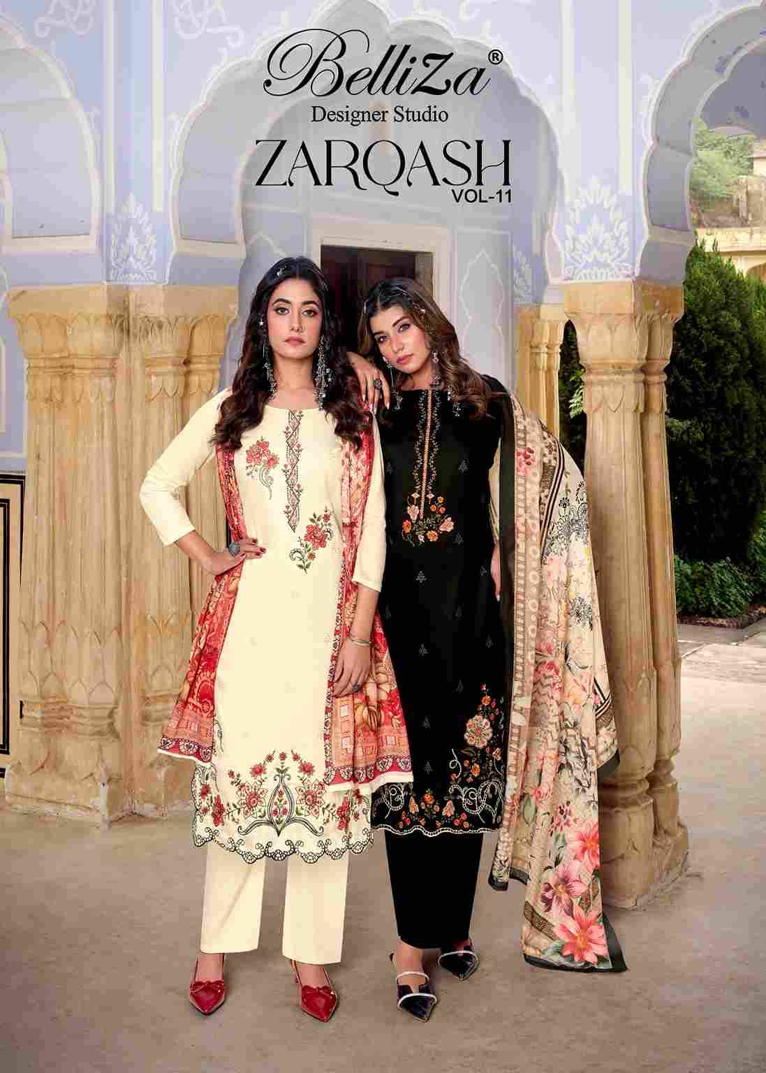 Zarqash Vol-11 By Belliza 917-001 To 917-006 Series Beautiful Festive Suits Stylish Fancy Colorful Casual Wear & Ethnic Wear Pure Jam Dresses At Wholesale Price