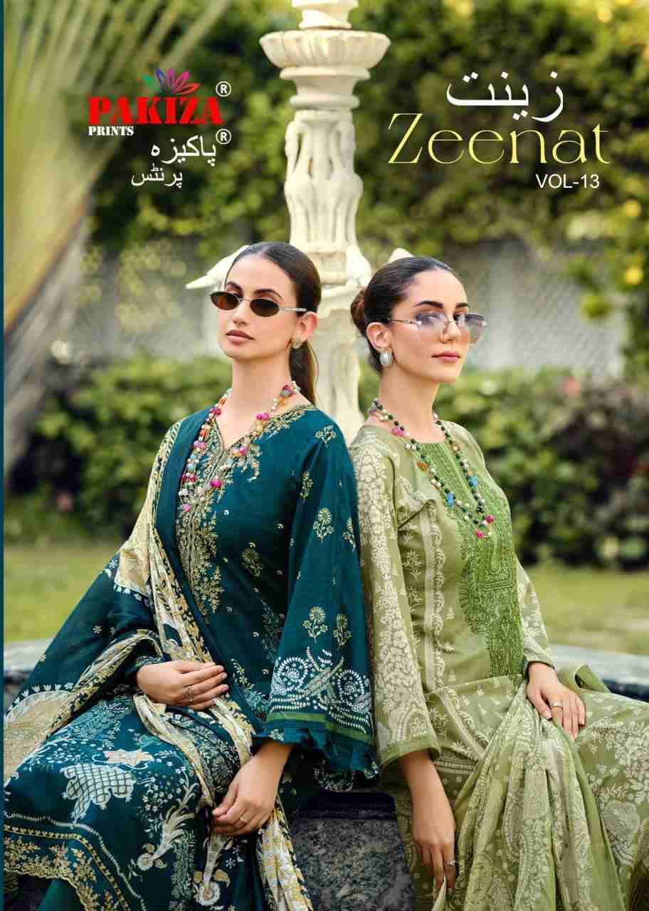 Zeenat Vol-13 By Pakiza Prints 1301 To 1310 Series Beautiful Festive Suits Stylish Fancy Colorful Party Wear & Occasional Wear Lawn Cotton Dresses At Wholesale Price