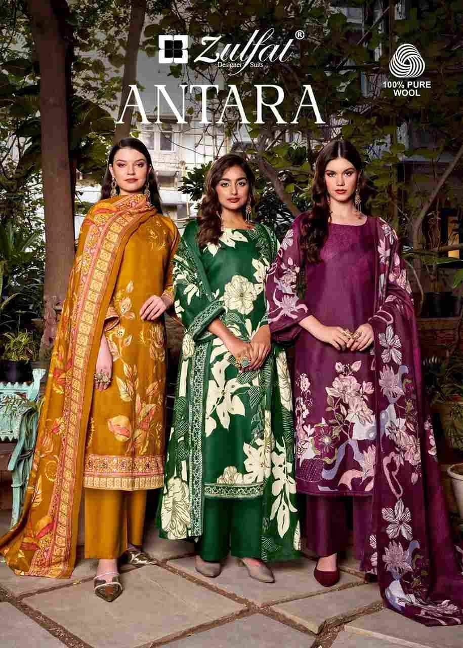 Antara By Zulfat 689-001 To 689-006 Series Beautiful Festive Suits Colorful Stylish Fancy Casual Wear & Ethnic Wear Pure Pashmina With Embroidered Dresses At Wholesale Price