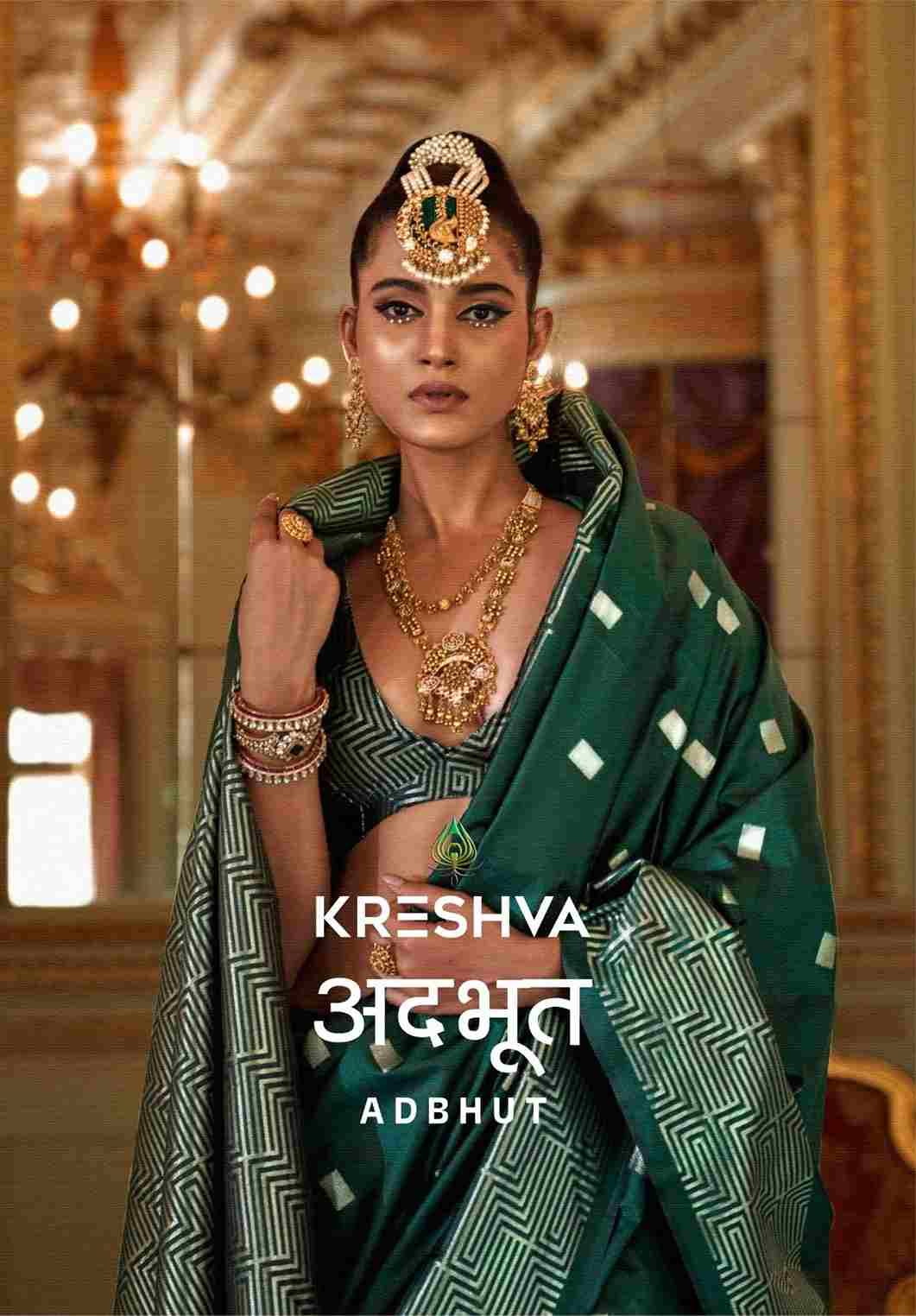 Adbhut By Kreshva 4405 To 4410 Series Indian Traditional Wear Collection Beautiful Stylish Fancy Colorful Party Wear & Occasional Wear Soft Silk Sarees At Wholesale Price