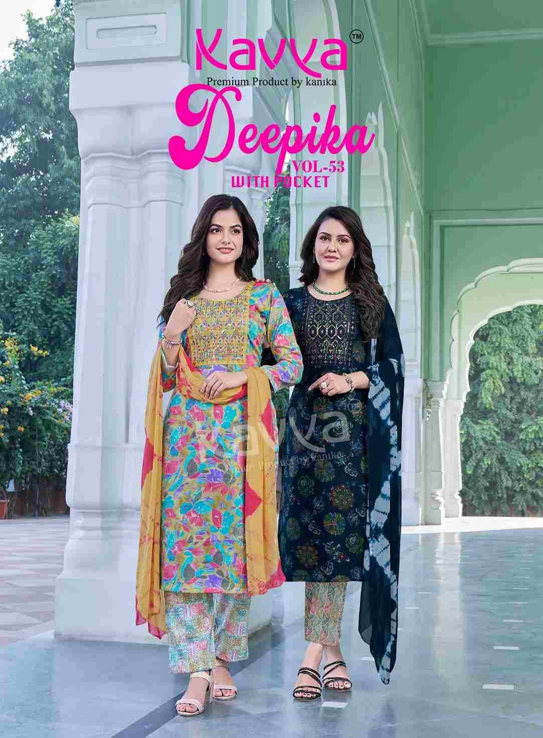 Deepika Vol-53 By Kavya 53001 To 53010 Series Beautiful Stylish Festive Suits Fancy Colorful Casual Wear & Ethnic Wear & Ready To Wear Fancy Dresses At Wholesale Price