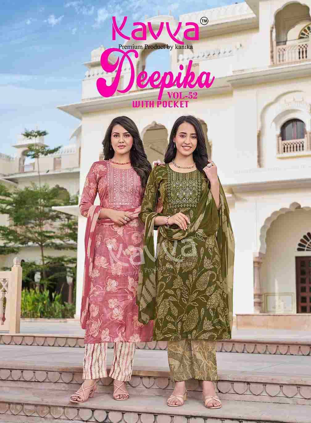 Deepika Vol-52 By Kavya 52001 To 52010 Series Beautiful Stylish Festive Suits Fancy Colorful Casual Wear & Ethnic Wear & Ready To Wear Fancy Dresses At Wholesale Price