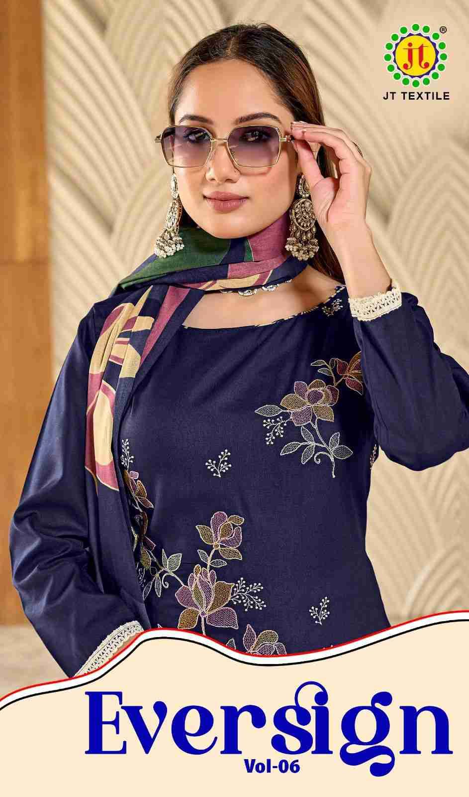 Eversign Vol-6 By JT 6001 To 6005 Series Beautiful Festive Suits Colorful Stylish Fancy Casual Wear & Ethnic Wear Rayon Dresses At Wholesale Price