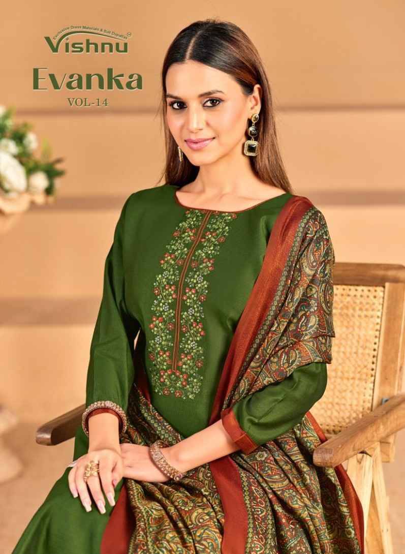 Evanka Vol-14 By Vishnu 56001 To 56012 Series Beautiful Stylish Festive Suits Fancy Colorful Casual Wear & Ethnic Wear & Ready To Wear Roman Silk Print Dresses At Wholesale Price