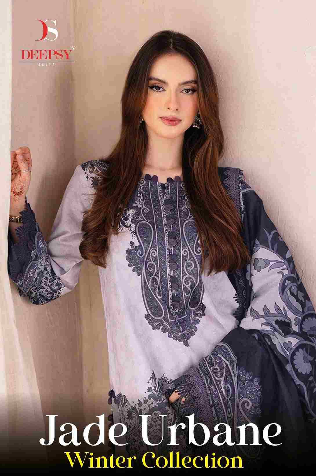Jade Urbane Winter Collection By Deepsy Suits 1421 To 1428 Series Pakistani Stylish Beautiful Colourful Printed & Embroidered Party Wear & Occasional Wear Pure Pashmina Dresses At Wholesale Price