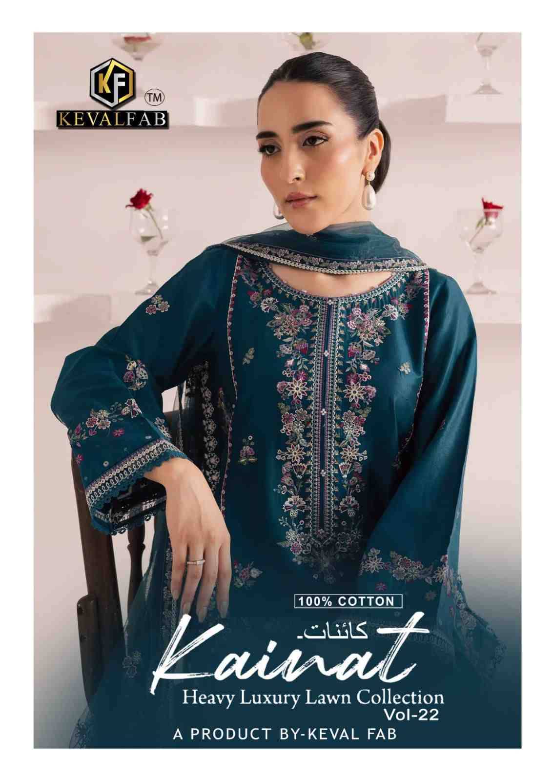 Kainat Vol-22 By Keval Fab 22001 To 22006 Series Beautiful Suits Colorful Stylish Fancy Casual Wear & Ethnic Wear Pure Cotton Dresses At Wholesale Price
