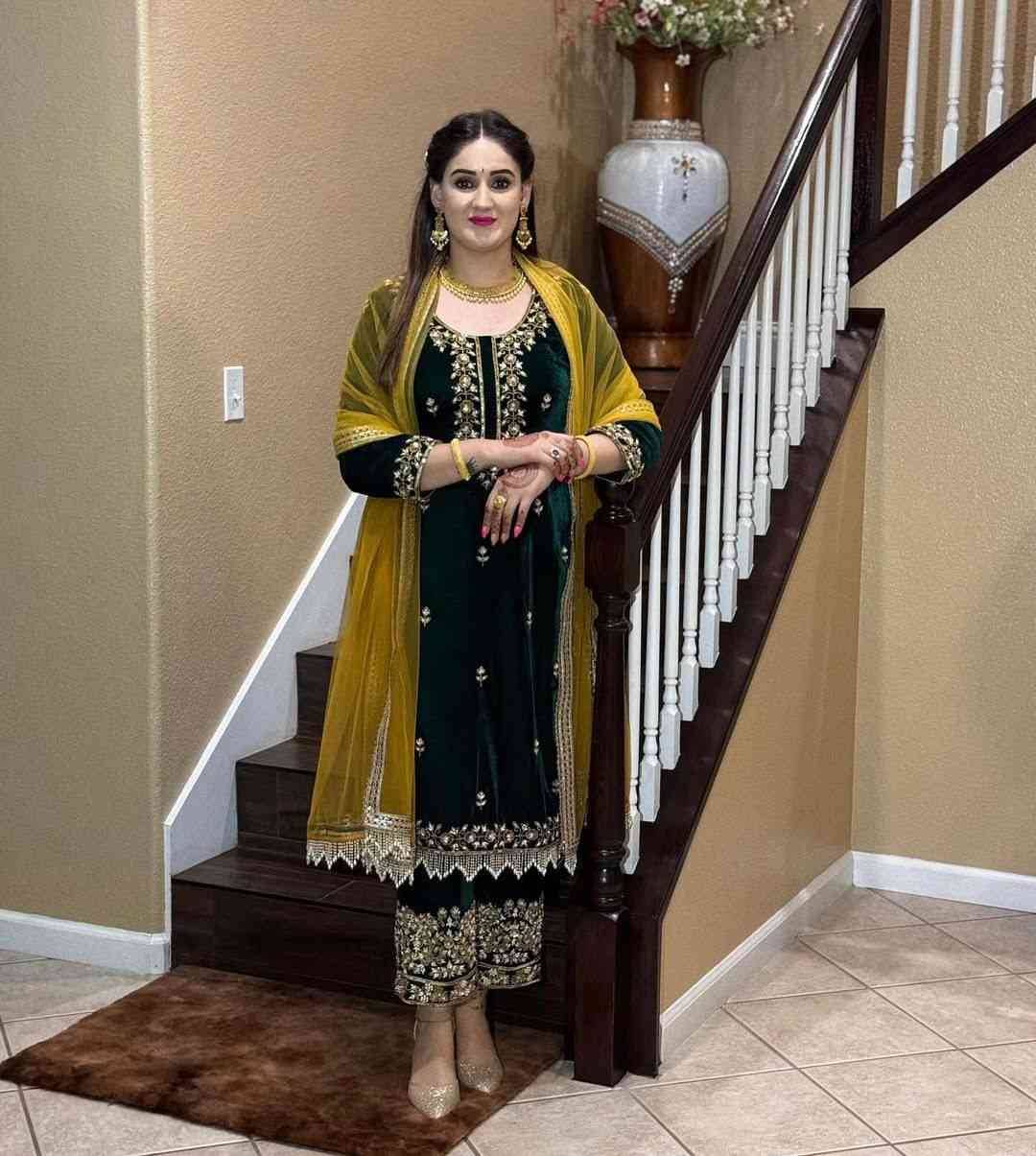 Le-2036 By Fashid Wholesale Beautiful Festive Suits Colorful Stylish Fancy Casual Wear & Ethnic Wear Velvet Dresses At Wholesale Price