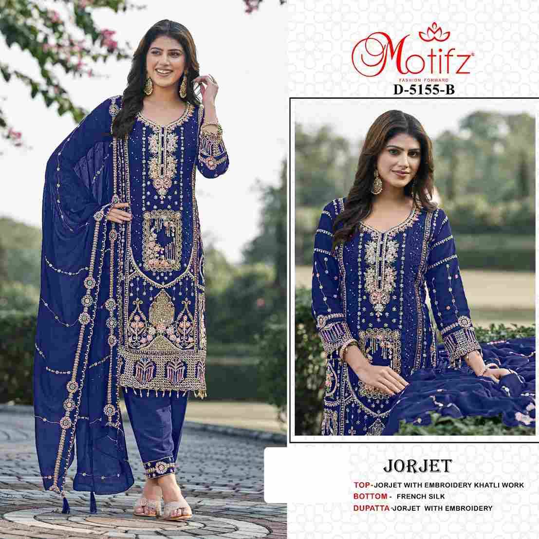 Motifz Hit Design 5155 Colours By Motifz 5155-A To 5155-D Series Beautiful Pakistani Suits Colorful Stylish Fancy Casual Wear & Ethnic Wear Georgette Dresses At Wholesale Price