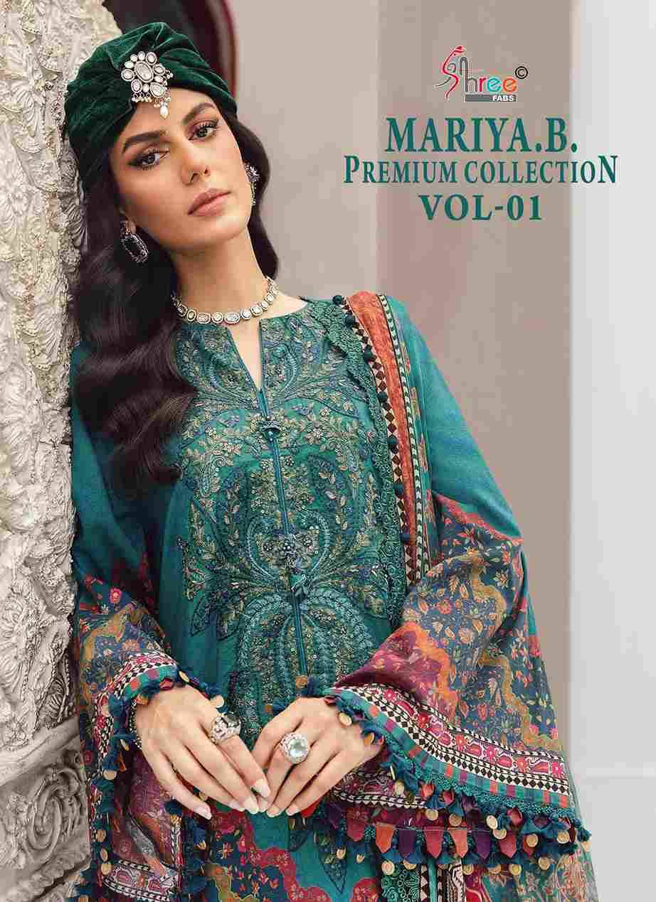 Mariya.B. Premium Collection Vol-1 By Shree Fabs 4044 To 4050 Series Beautiful Pakistani Suits Colorful Stylish Fancy Casual Wear & Ethnic Wear Pure Cotton Embroidered Dresses At Wholesale Price