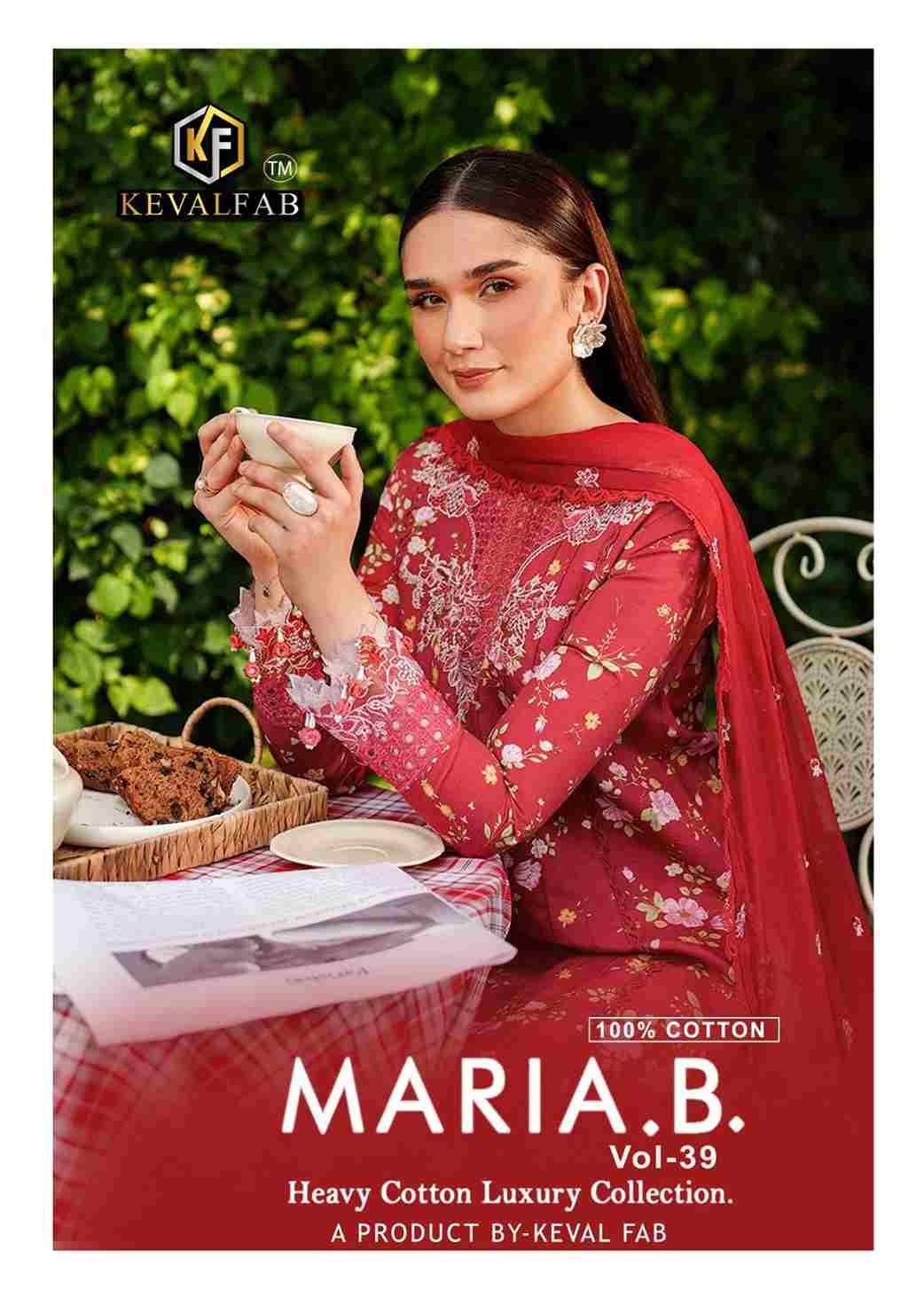 Maria.B. Vol-39 By Keval Fab 39001 To 39006 Series Beautiful Stylish Festive Suits Fancy Colorful Casual Wear & Ethnic Wear & Ready To Wear Heavy Cotton Print Dresses At Wholesale Price