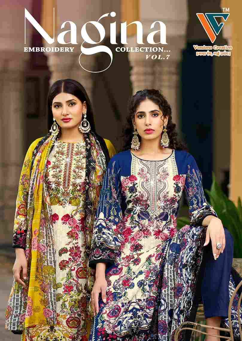 Nagina Vol-7 By Vandana Creation 7001 To 7008 Series Beautiful Festive Suits Stylish Fancy Colorful Casual Wear & Ethnic Wear Cotton Print Dresses At Wholesale Price