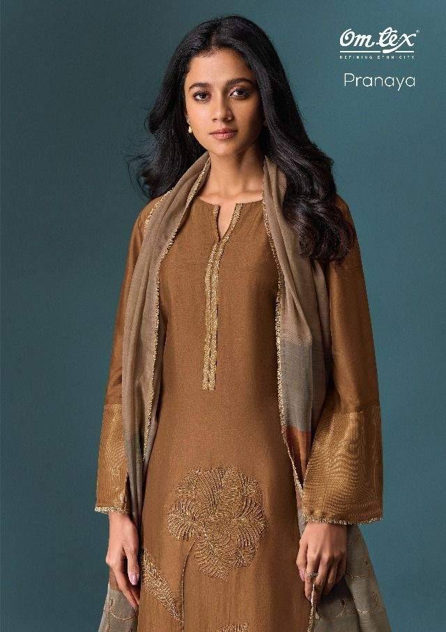 Pranaya By Om Tex 8161-A To 8161-D Series Beautiful Festive Suits Colorful Stylish Fancy Casual Wear & Ethnic Wear Pure Silk Dresses At Wholesale Price