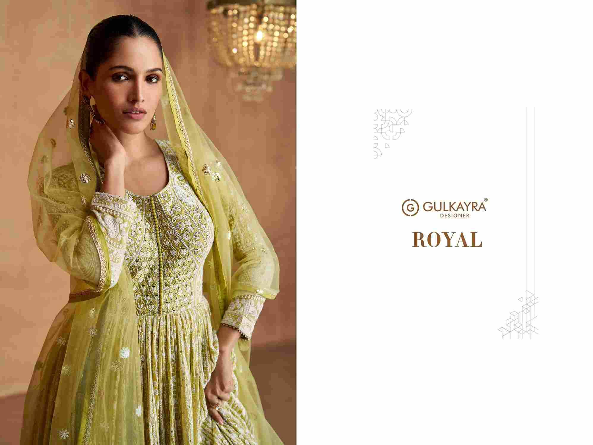 Royal By Gulkayra Designer 7490 To 7491 Series Designer Stylish Fancy Colorful Beautiful Party Wear & Ethnic Wear Collection Premium Georgette Gowns With Dupatta At Wholesale Price