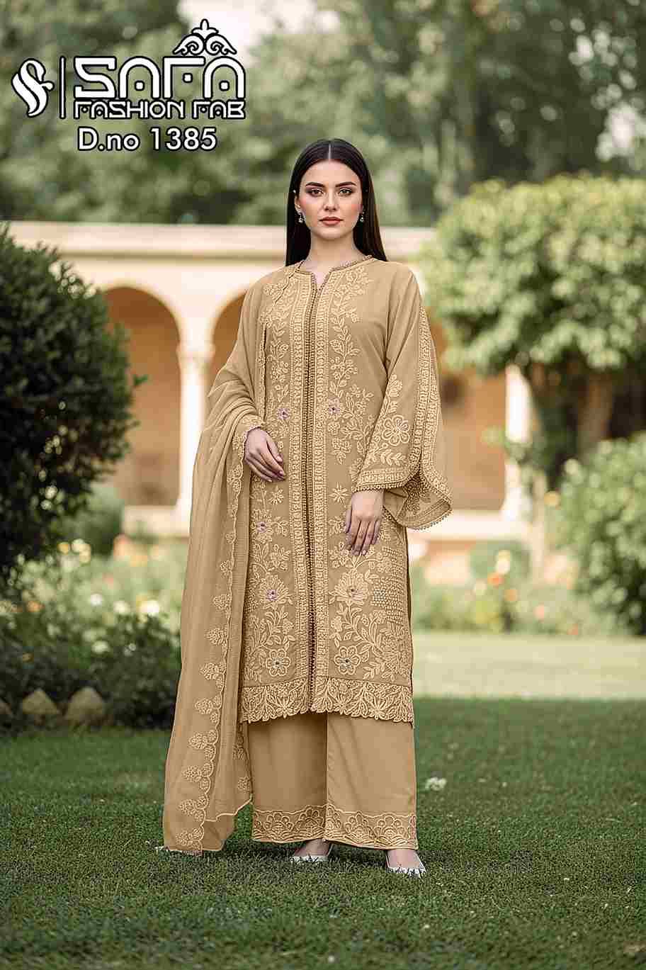 Safa 1385 Colours By Safa Fashion 1385-A To 1385-D Series Designer Stylish Fancy Colorful Beautiful Party Wear & Ethnic Wear Collection Georgette Dresses At Wholesale Price