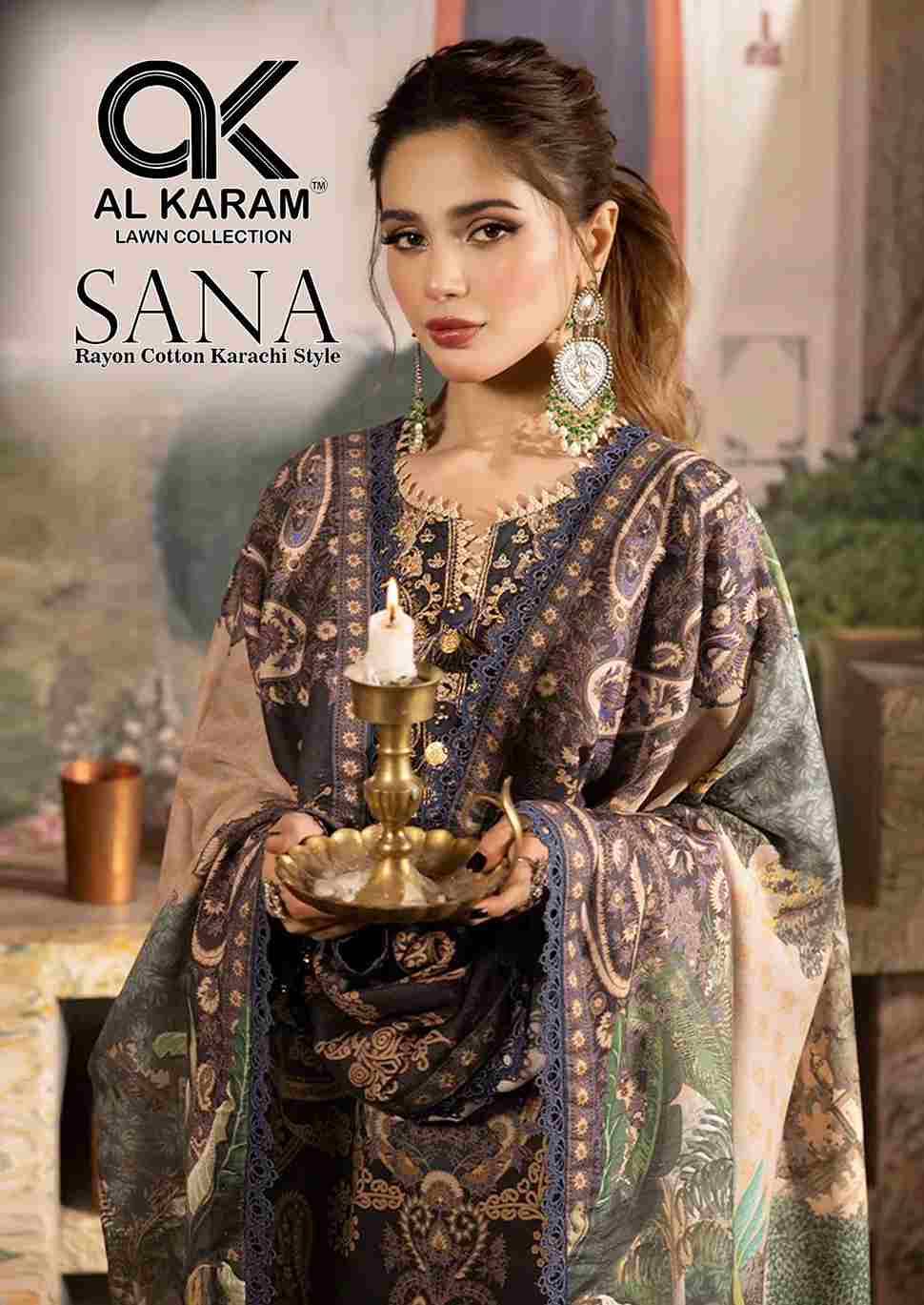 Sana By Al Karam Lawn Collection 1001 To 1006 Series Beautiful Festive Suits Colorful Stylish Fancy Casual Wear & Ethnic Wear Rayon Print Dresses At Wholesale Price